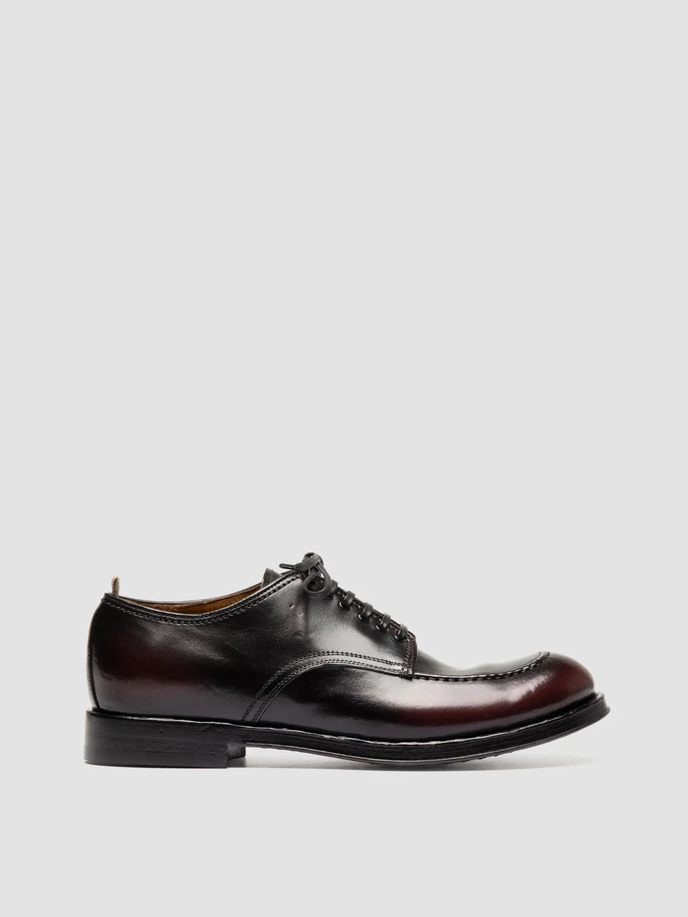 ADMIRAL 013 - Burgunderrote Derby-Schuhe aus Leder - image 1,side view