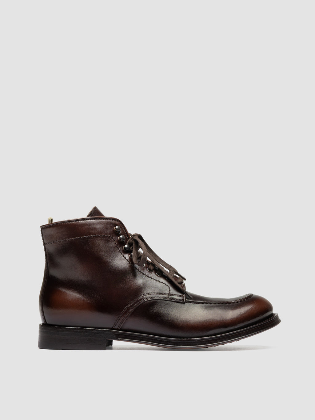 ADMIRAL 014 - Braune Schnürstiefel aus Leder - image 1,side view