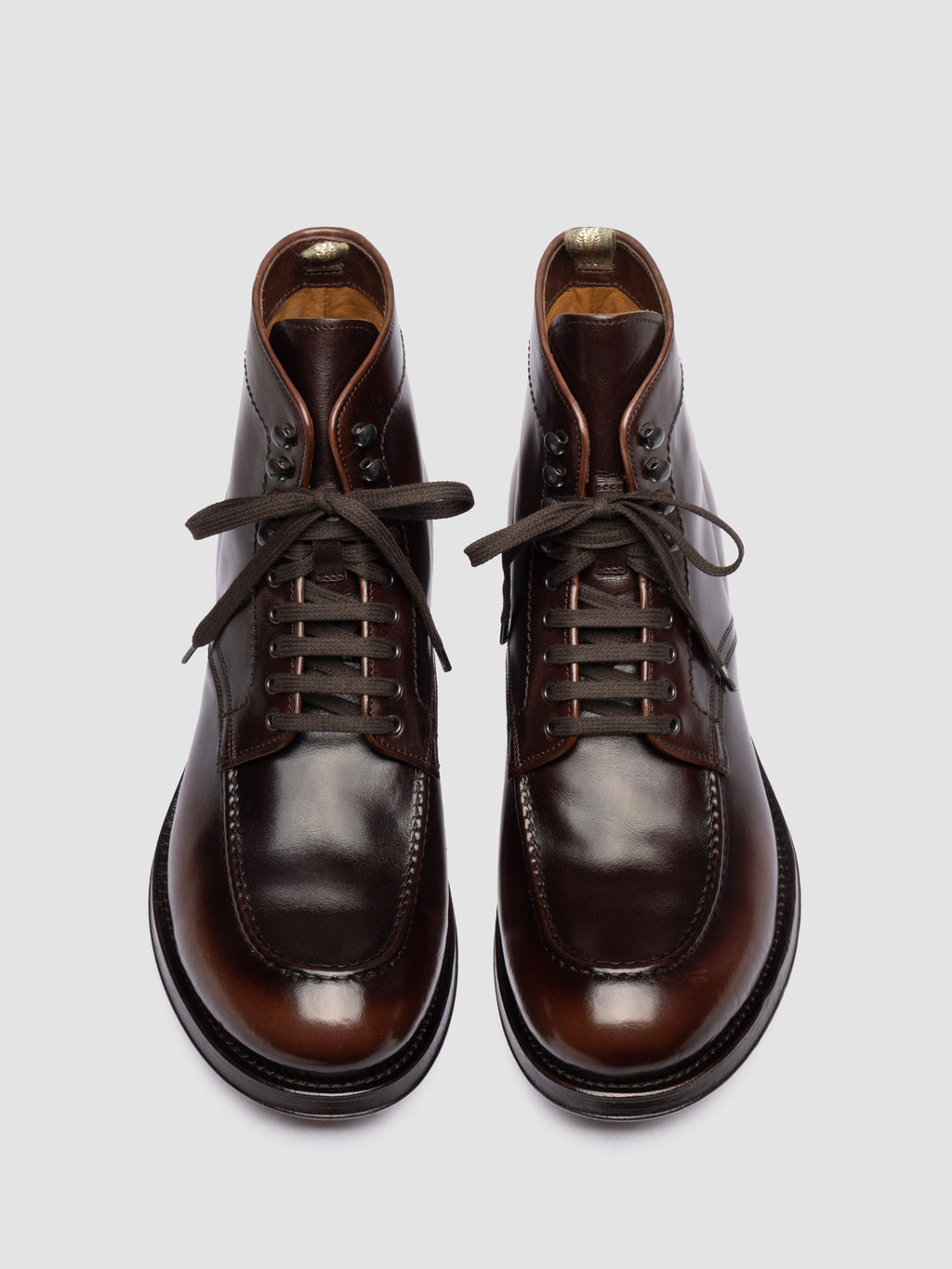 ADMIRAL 014 - Braune Schnürstiefel aus Leder - image 2,side view