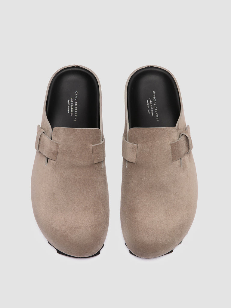 AGORÀ 012 - Grey Suede Mule Sandals