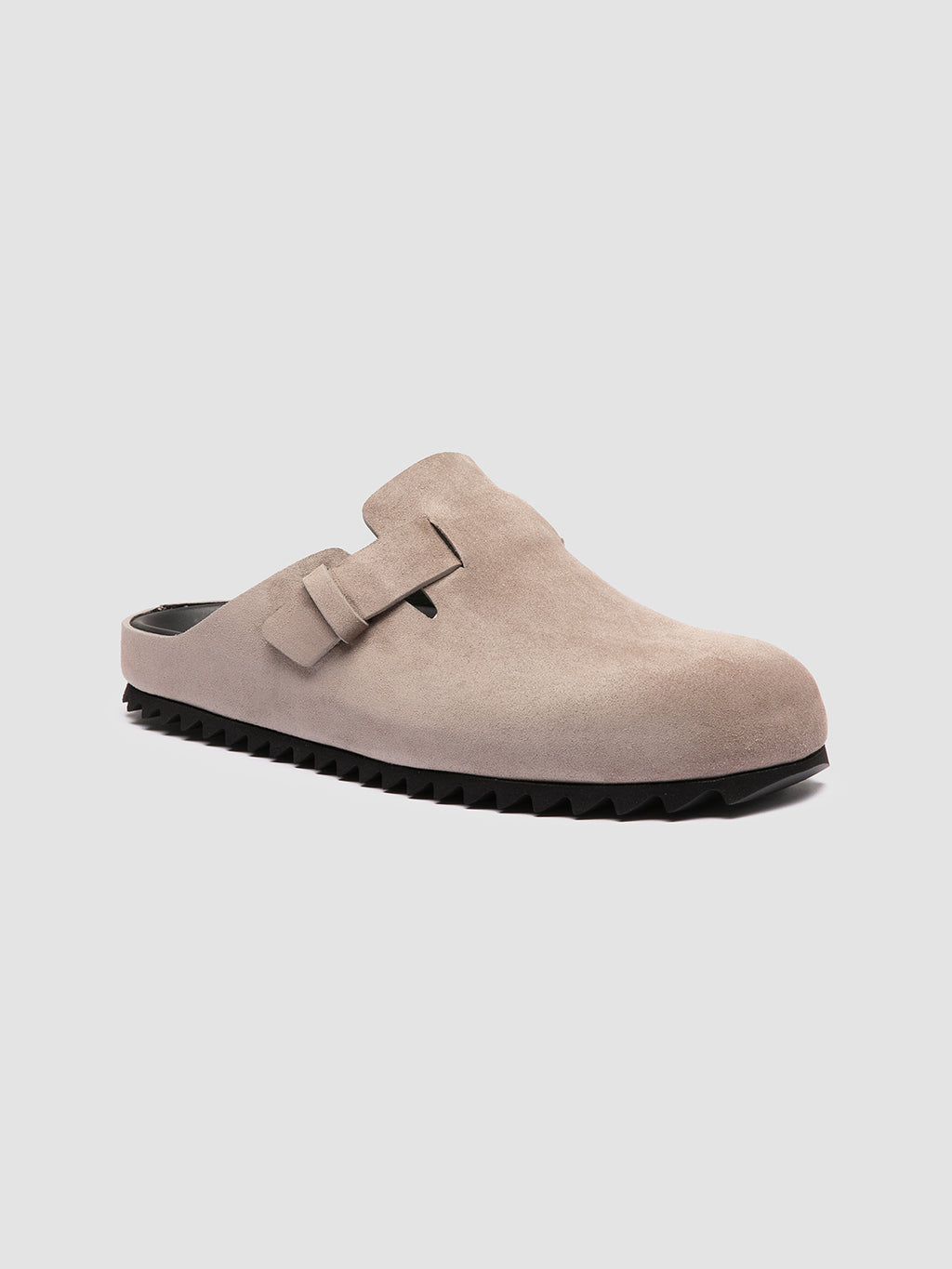 AGORÀ 012 - Grey Suede Mule Sandals - image 3,side view