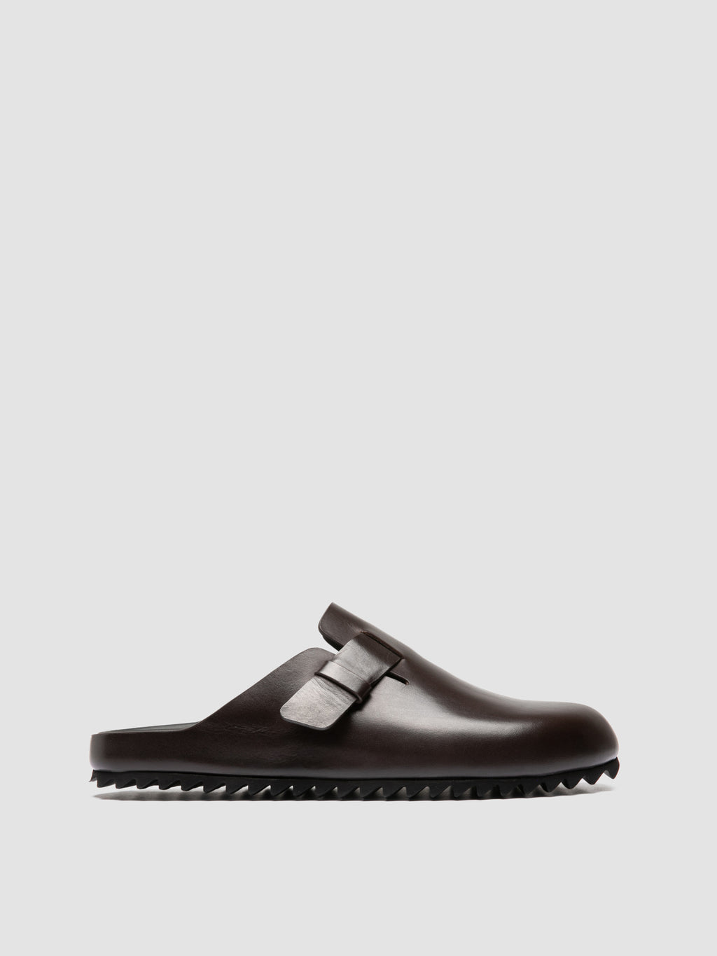 AGORÀ 012 - Brown Leather Mule Sandals - image 1,side view