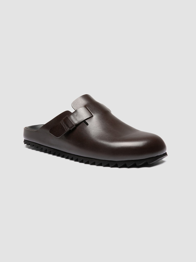 AGORÀ 012 - Brown Leather Mule Sandals
