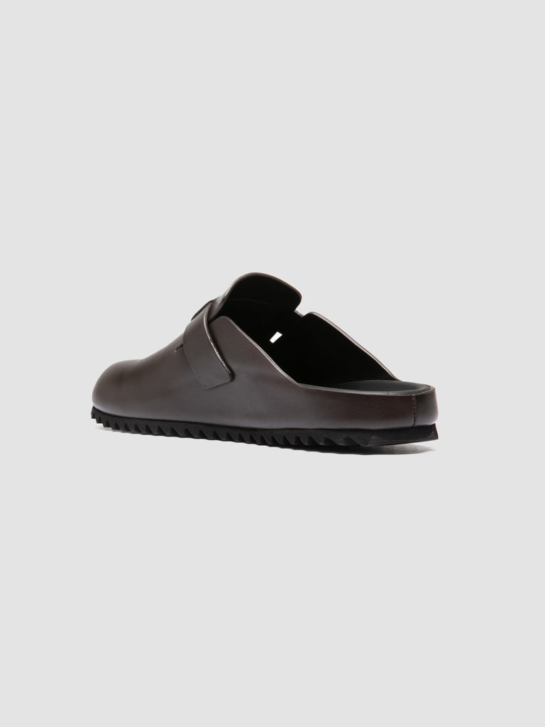 AGORÀ 012 - Brown Leather Mule Sandals