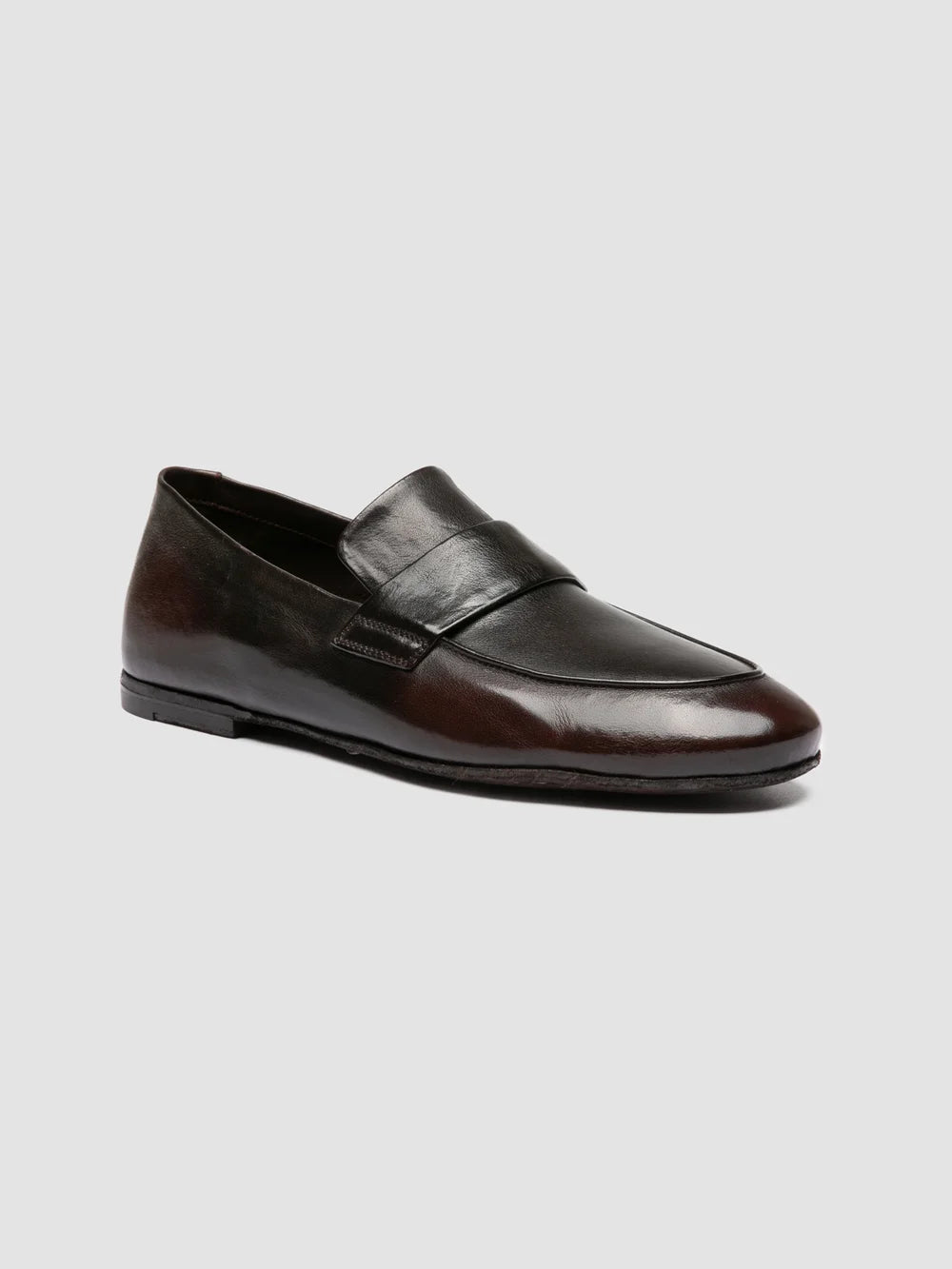 AIRTO DD 001 - Braune Penny-Slipper aus Leder - image 3,side view