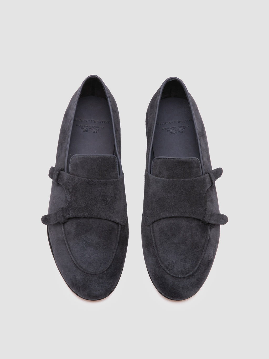 AIRTO 010 - Blaue Monk-Loafer aus Wildleder - image 2,side view