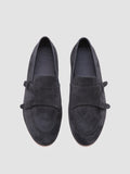 AIRTO 010 - Blaue Monk-Loafer aus Wildleder - thumb image 2,side view