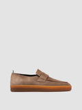 AMBRIE 001 - Brown Suede Penny Loafers - thumb image 1,side view