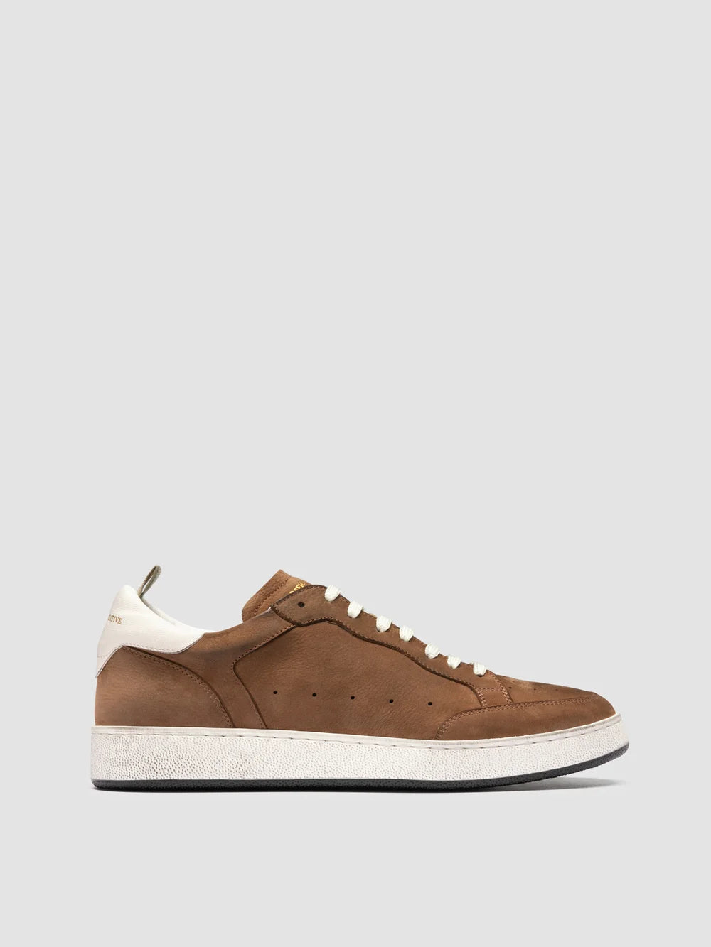 THE ANSWER 002 - Brown Leather and Suede Sneakers - image 1,side view