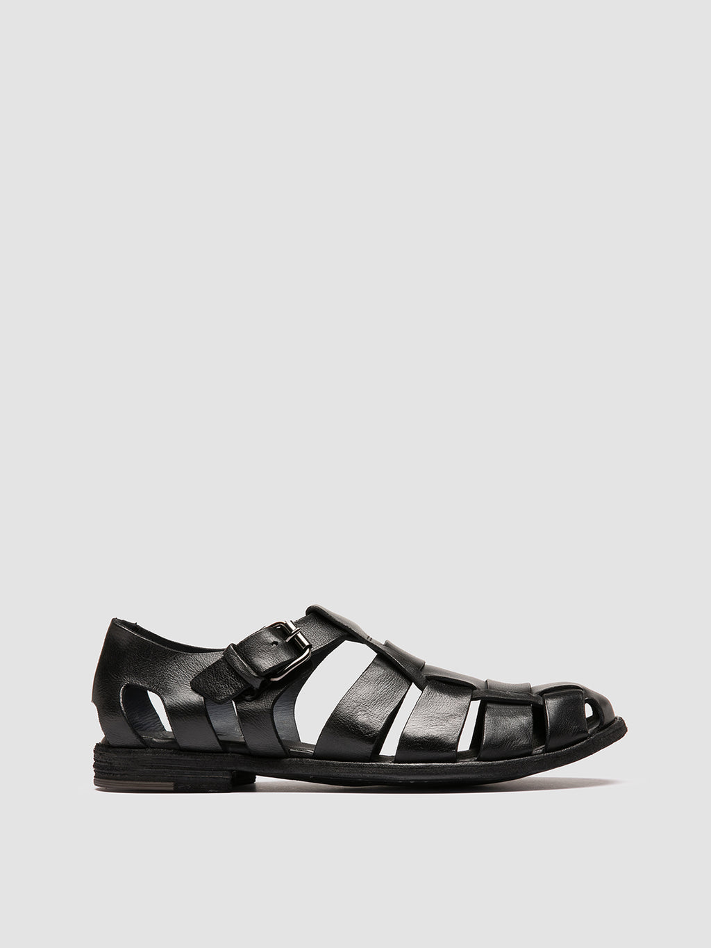 ARCHIVE 521 - Black Leather Sandals - image 1,side view