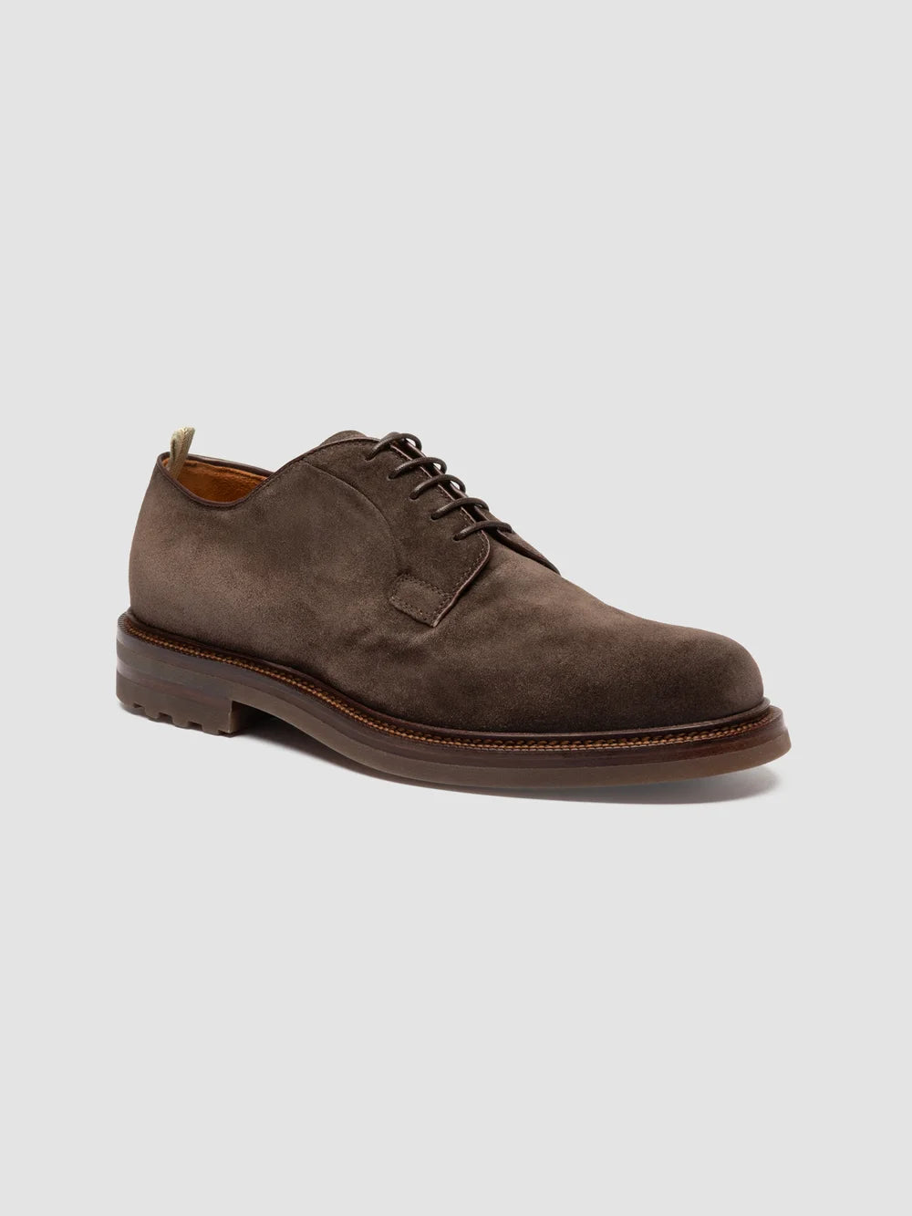 ASTON FLEXI 001 - Braune Derby-Schuhe aus Wildleder - image 3,side view