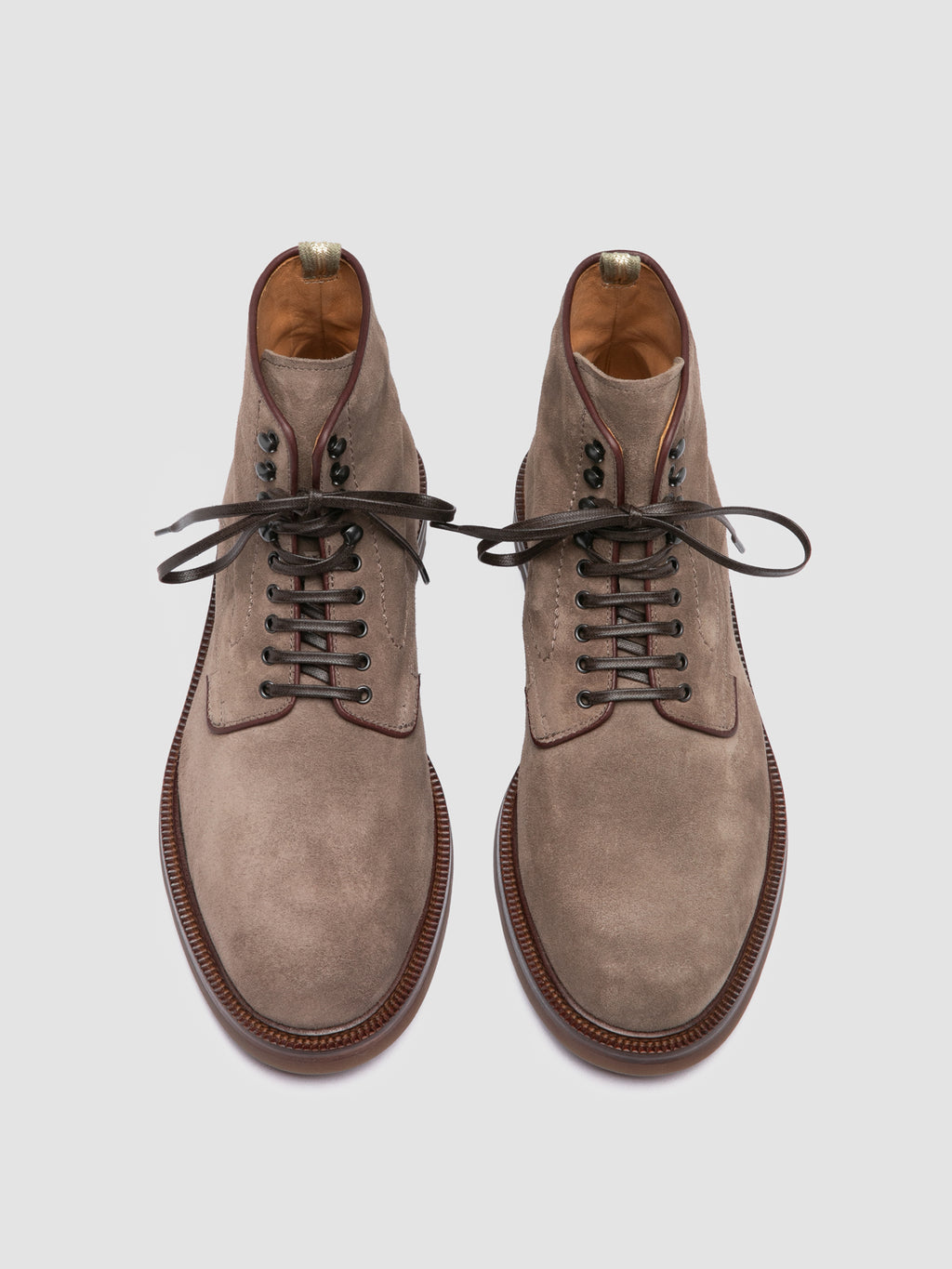 ASTON FLEXI 003 - Taupe Suede Lace Up Boots - image 2,side view