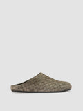 BABOUCHE 005 - Grüne Pantoletten aus gewebtem Leder - thumb image 1,side view