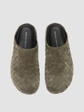 BABOUCHE 005 - Grüne Pantoletten aus gewebtem Leder - thumb image 2,side view