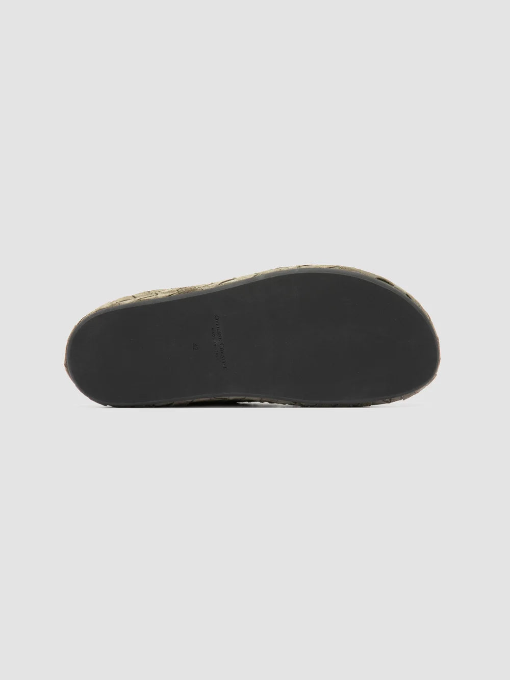 BABOUCHE 005 - Grüne Pantoletten aus gewebtem Leder - image 5,side view