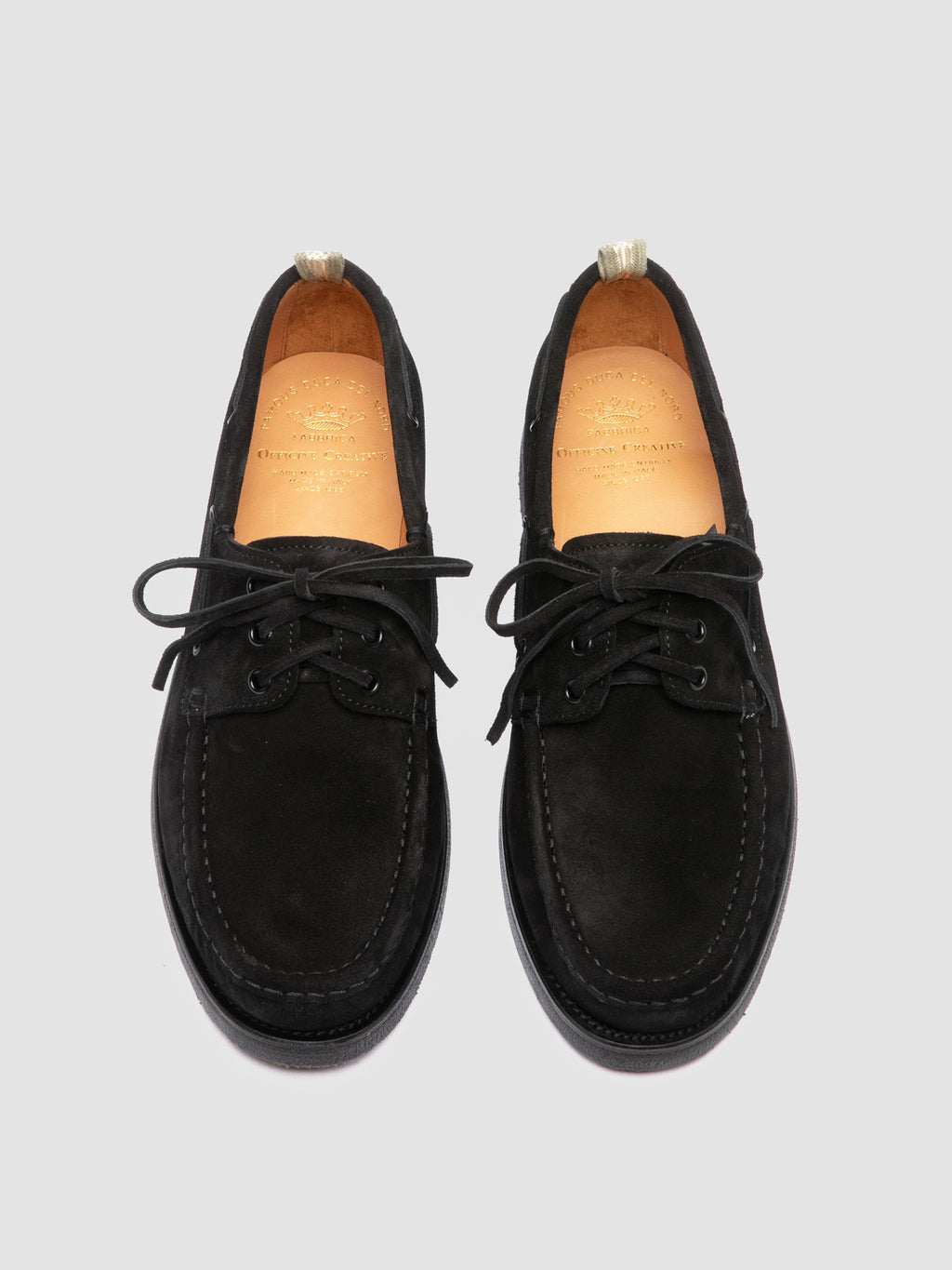 BALFRON FLEXI 003 - Schwarze Bootsschuhe aus Wildleder - image 2,side view