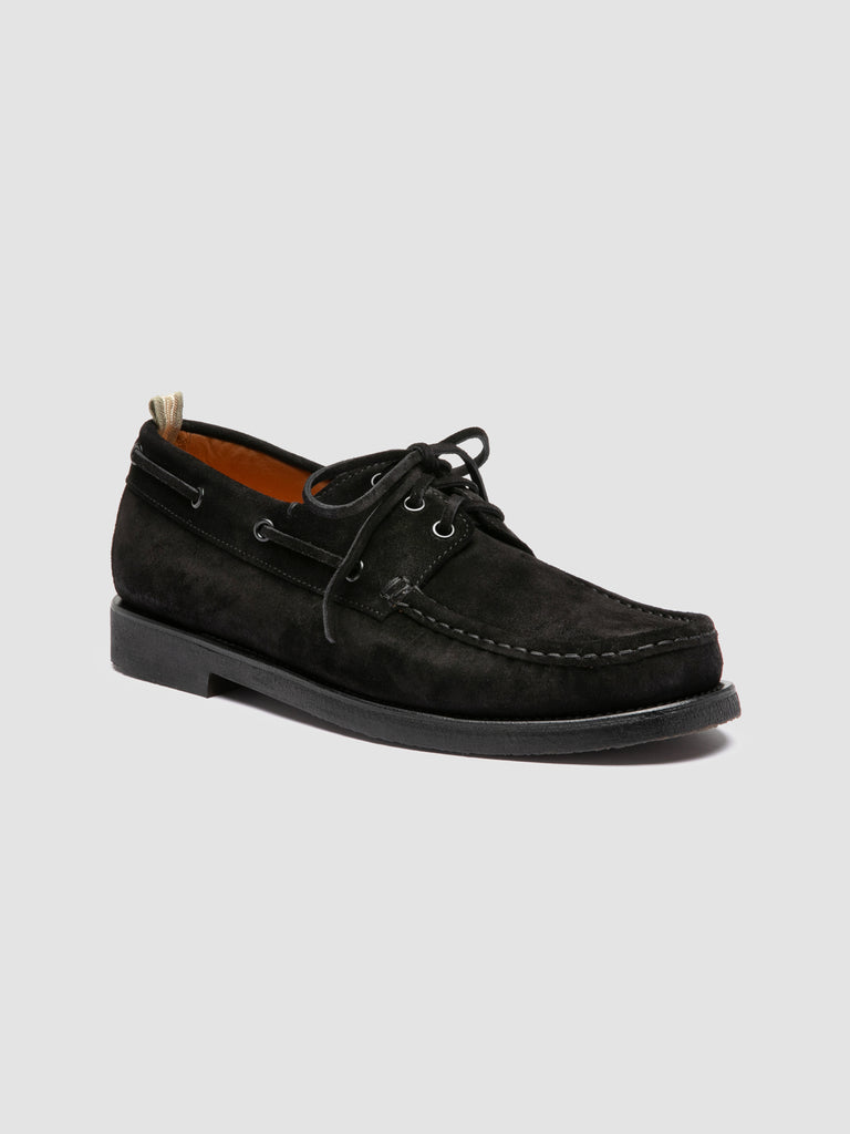 BALFRON FLEXI 003 - Black Suede Boat Shoes