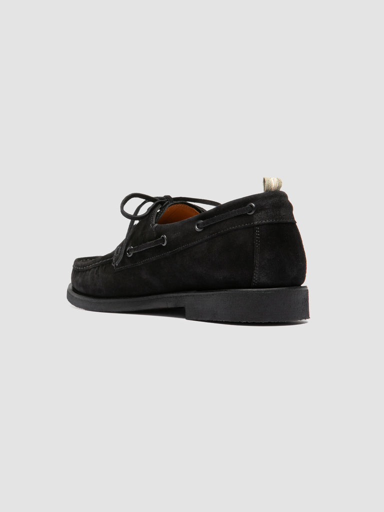 BALFRON FLEXI 003 - Black Suede Boat Shoes