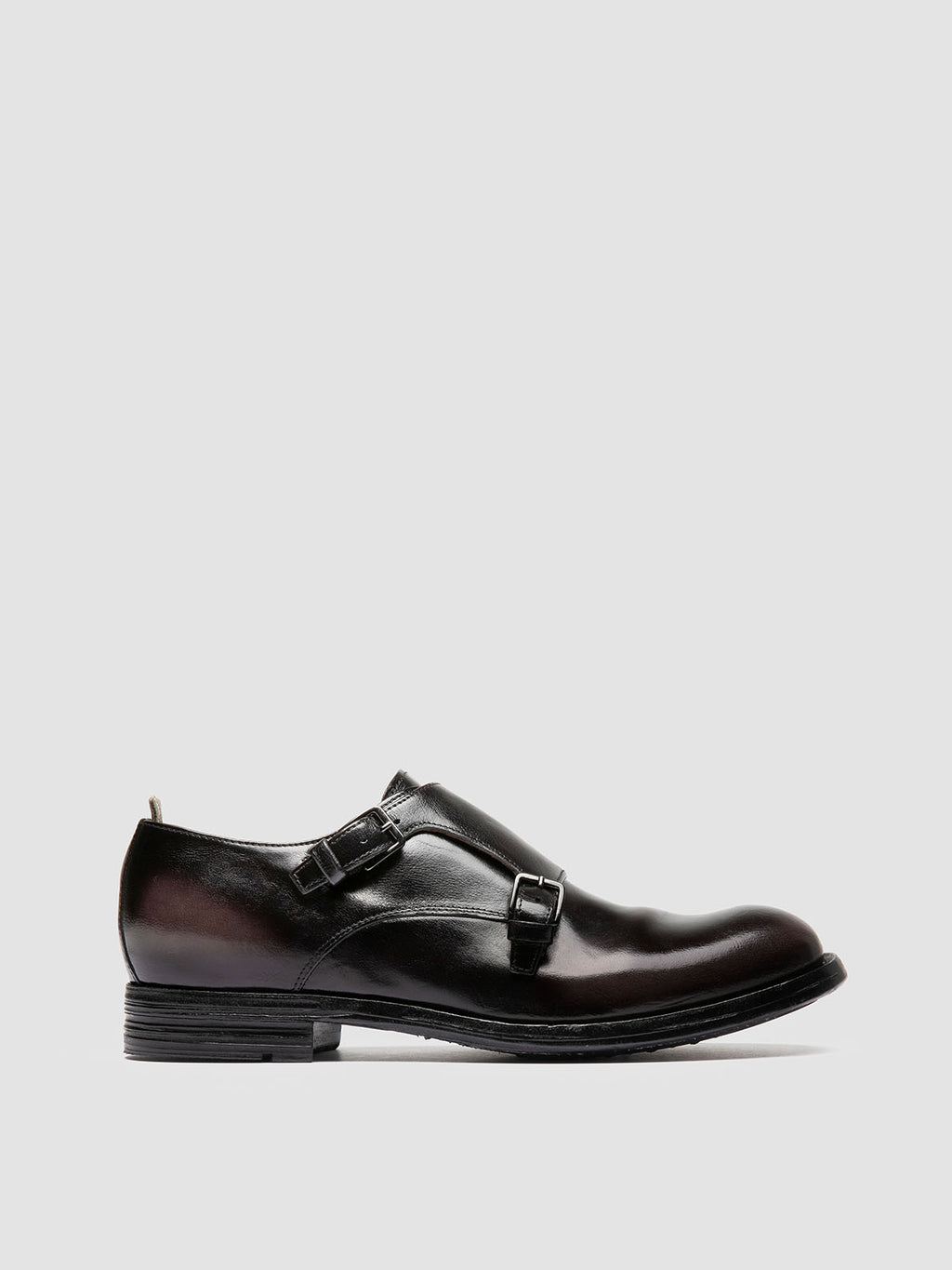 BALANCE 024 - Schwarze Monk-Schuhe aus Leder - image 1,side view