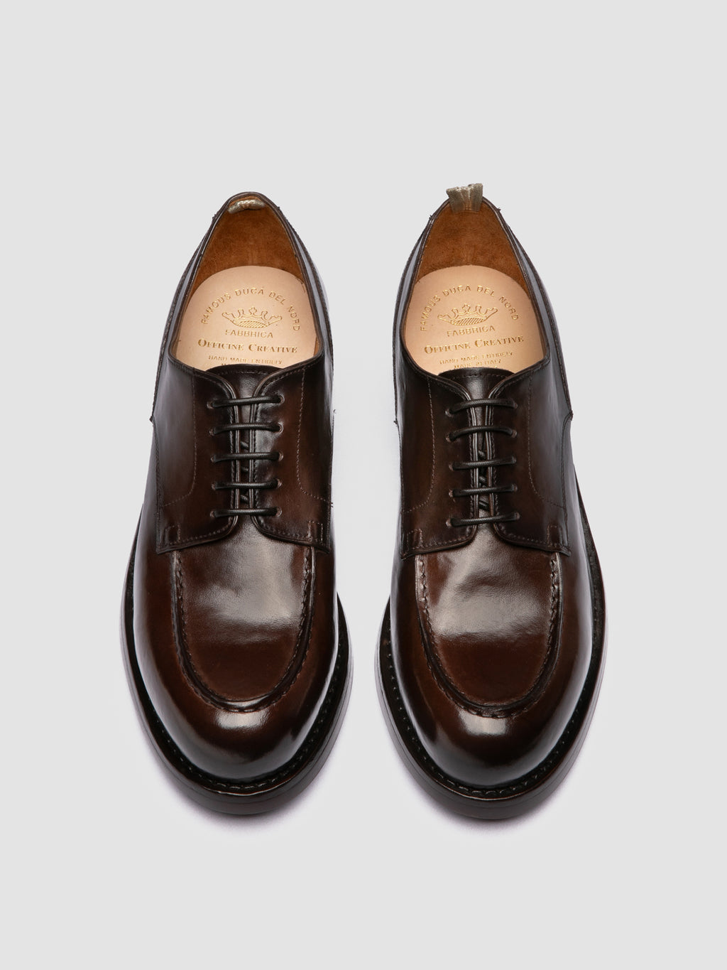 BALATA FLEXI 001 - Brown Leather Derby Shoes - image 2,side view