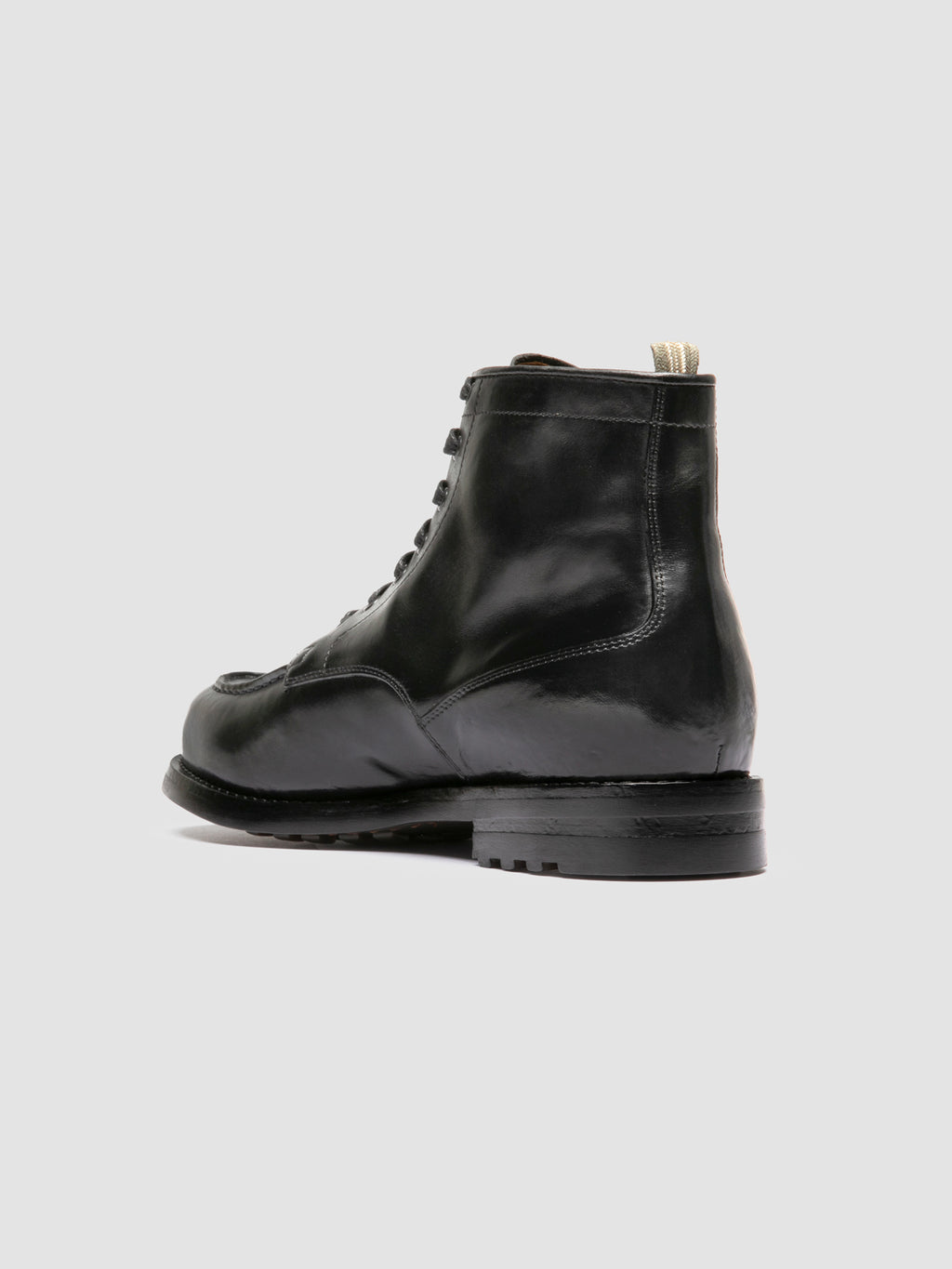 BALATA FLEXI 002 - Black Leather Lace Up Boots - image 4,side view