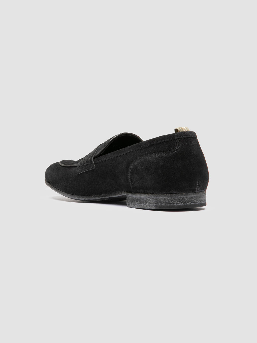 BILT 001 - Schwarze Penny-Loafer aus Wildleder - image 4,side view