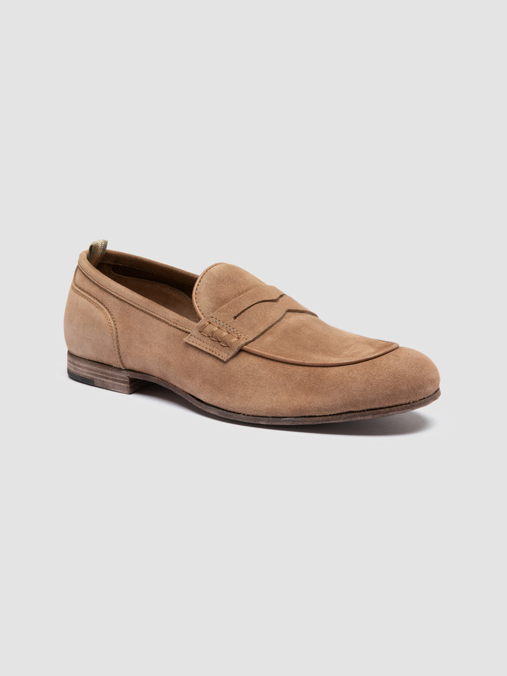 BILT 001 - Beigefarbene Penny-Loafer aus Wildleder - image 3,side view