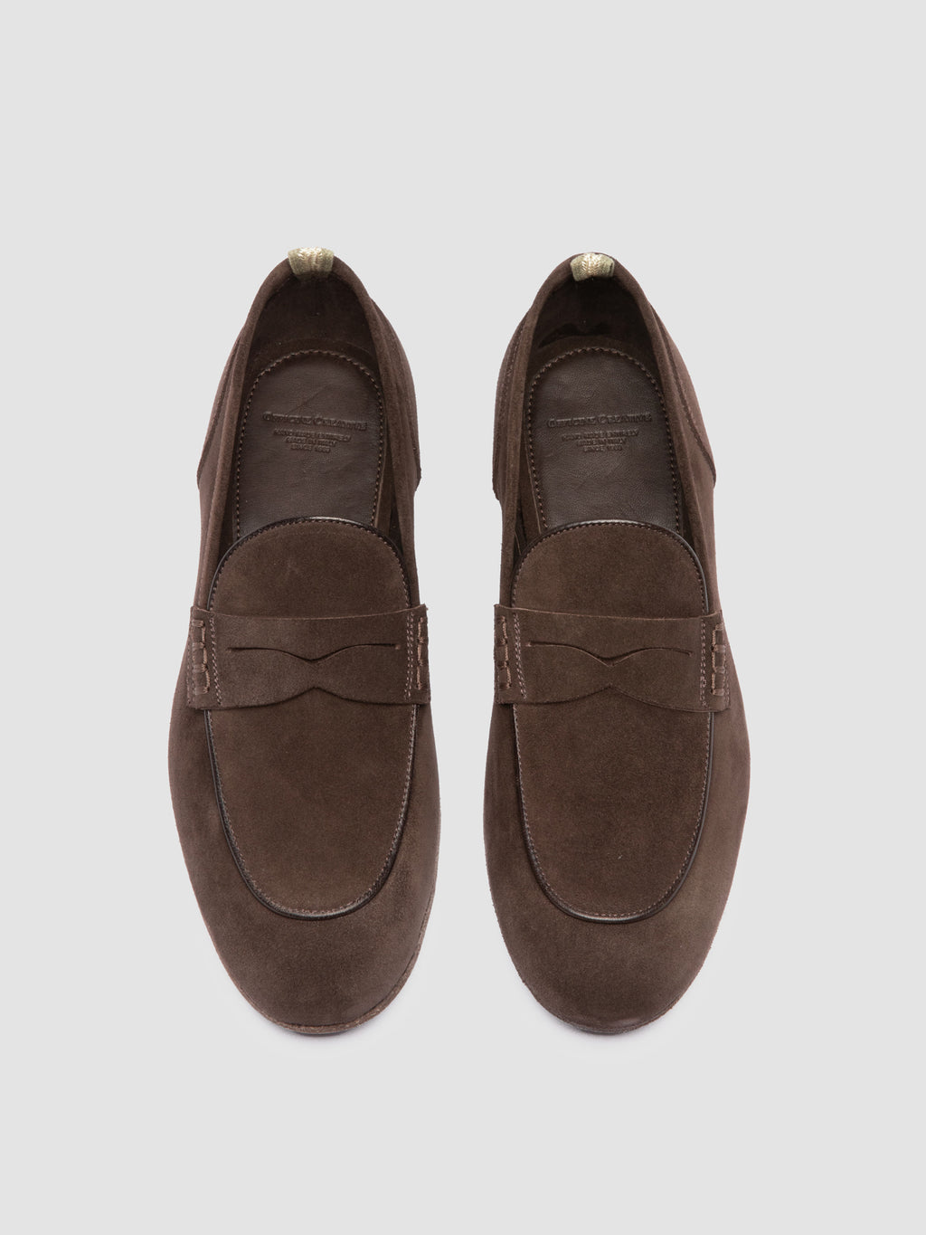 BUG 001 - Braune Penny-Loafer aus Wildleder - image 2,side view