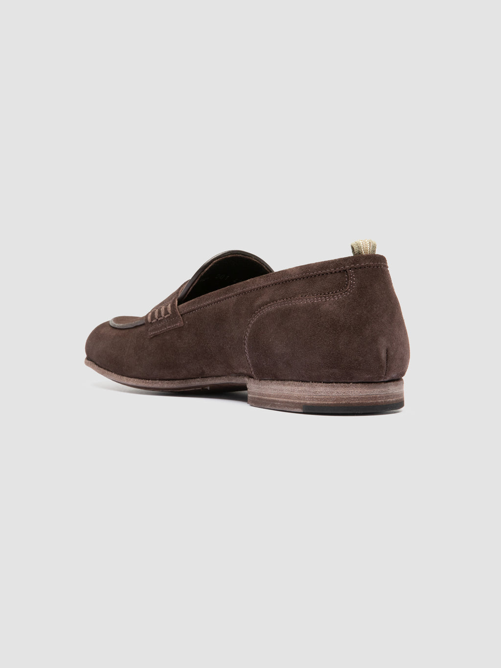 BUG 001 - Braune Penny-Loafer aus Wildleder - image 4,side view