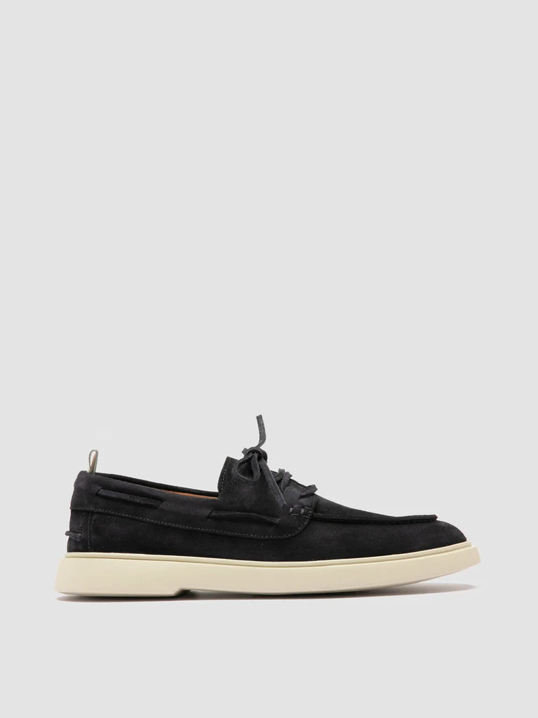 BONES 013 - Blue Suede Boat Shoes
