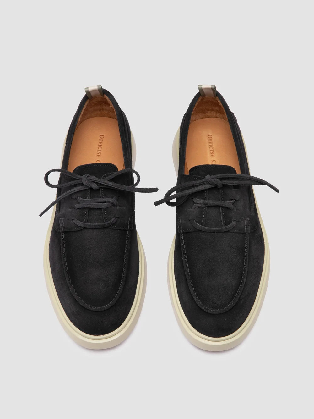 BONES 013 - Blue Suede Boat Shoes - image 2,side view