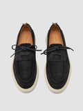 BONES 013 - Blue Suede Boat Shoes - thumb image 2,side view