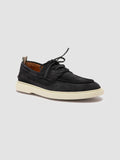 BONES 013 - Blue Suede Boat Shoes - thumb image 3,side view