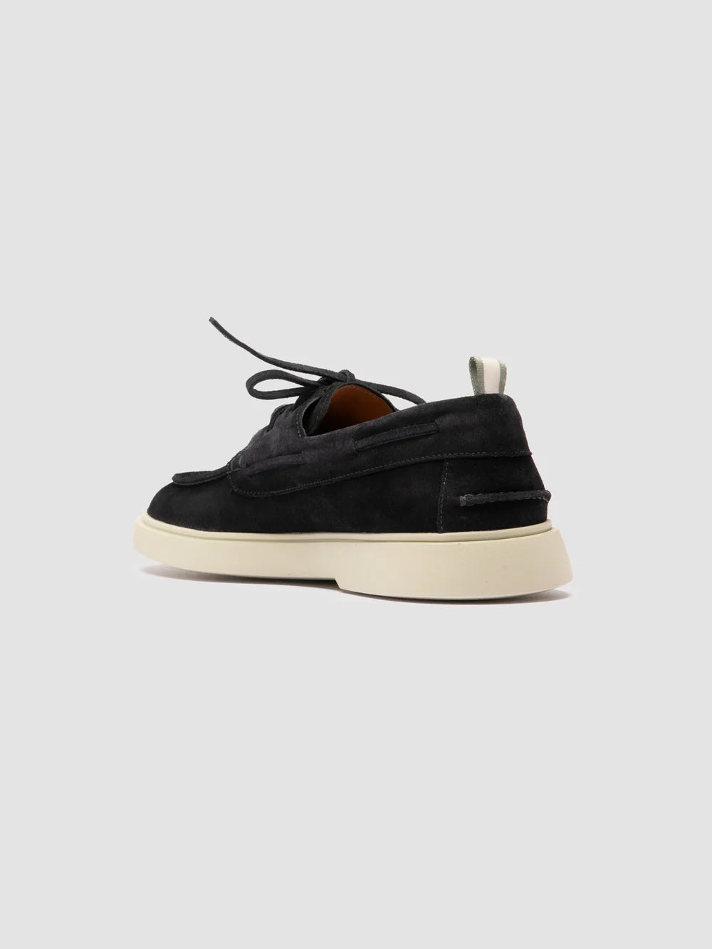 BONES 013 - Blue Suede Boat Shoes - image 4,side view