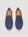 BOWLINE 001 - blaue gewebte Espadrilles - thumb image 2,side view
