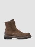 BULLA DD LUG 114 - Taupe Suede Zip Boots - thumb image 1,side view