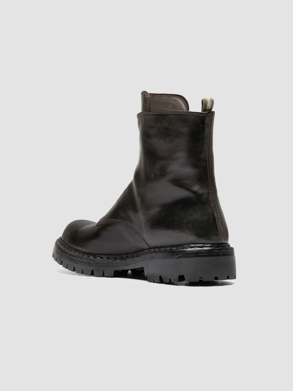 BULLA DD LUG 114 - Grey Leather Zip Boots - image 4,side view