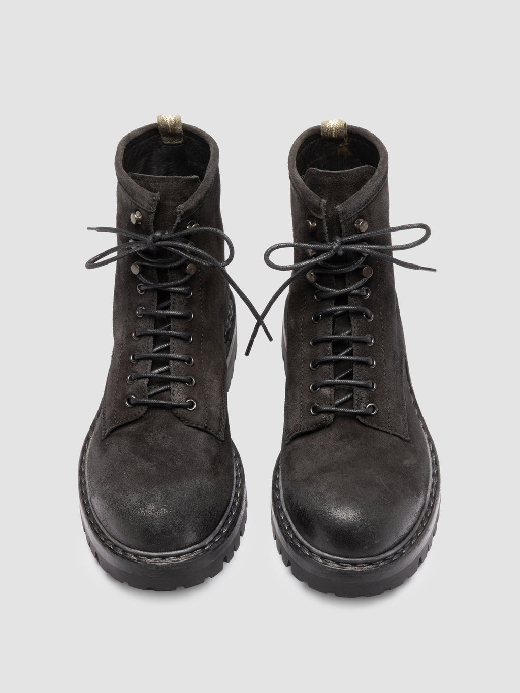 BULLA DD LUG 116 - Black Suede Lace Up Boots - image 2,side view