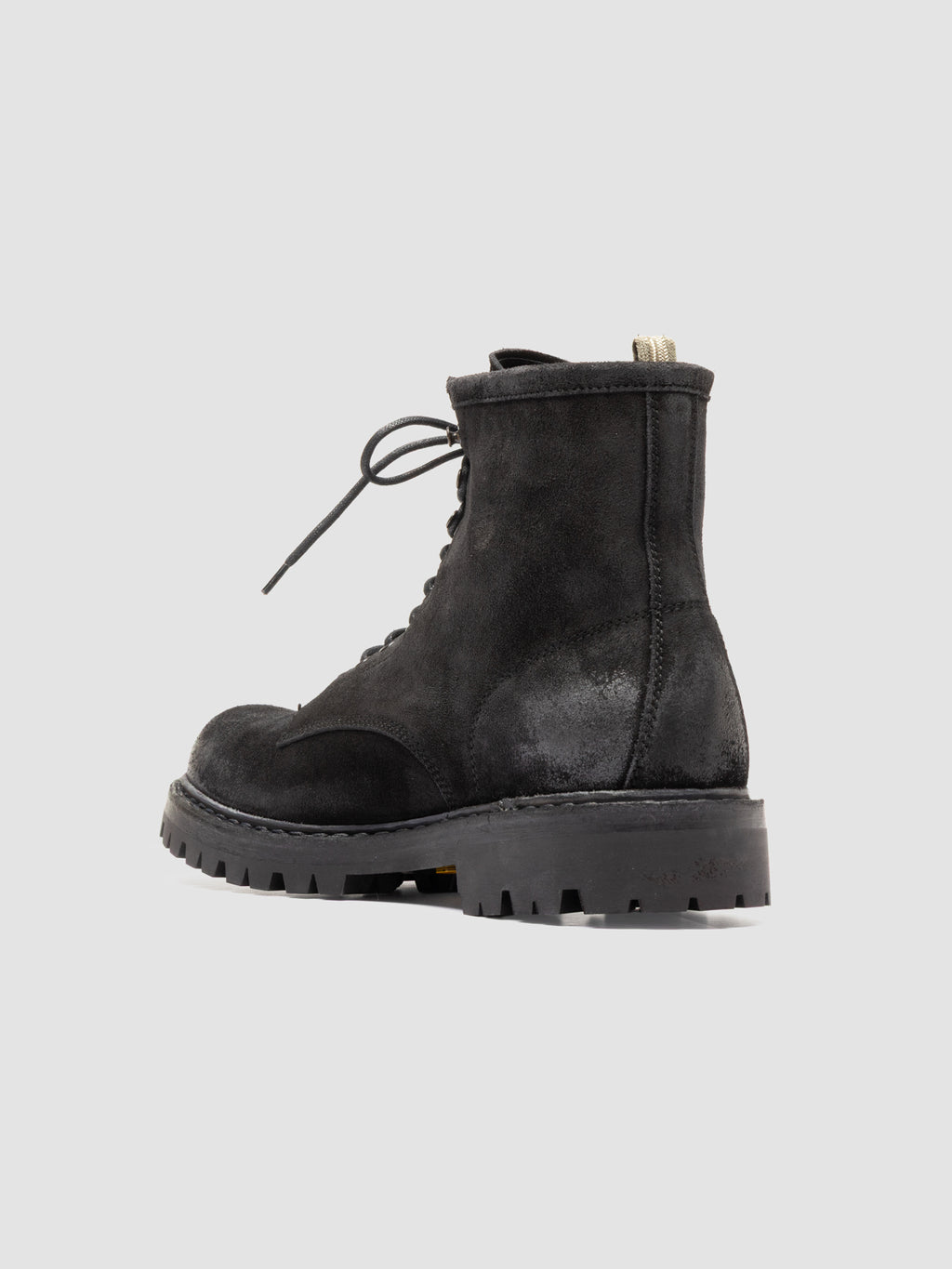 BULLA DD LUG 116 - Black Suede Lace Up Boots - image 4,side view