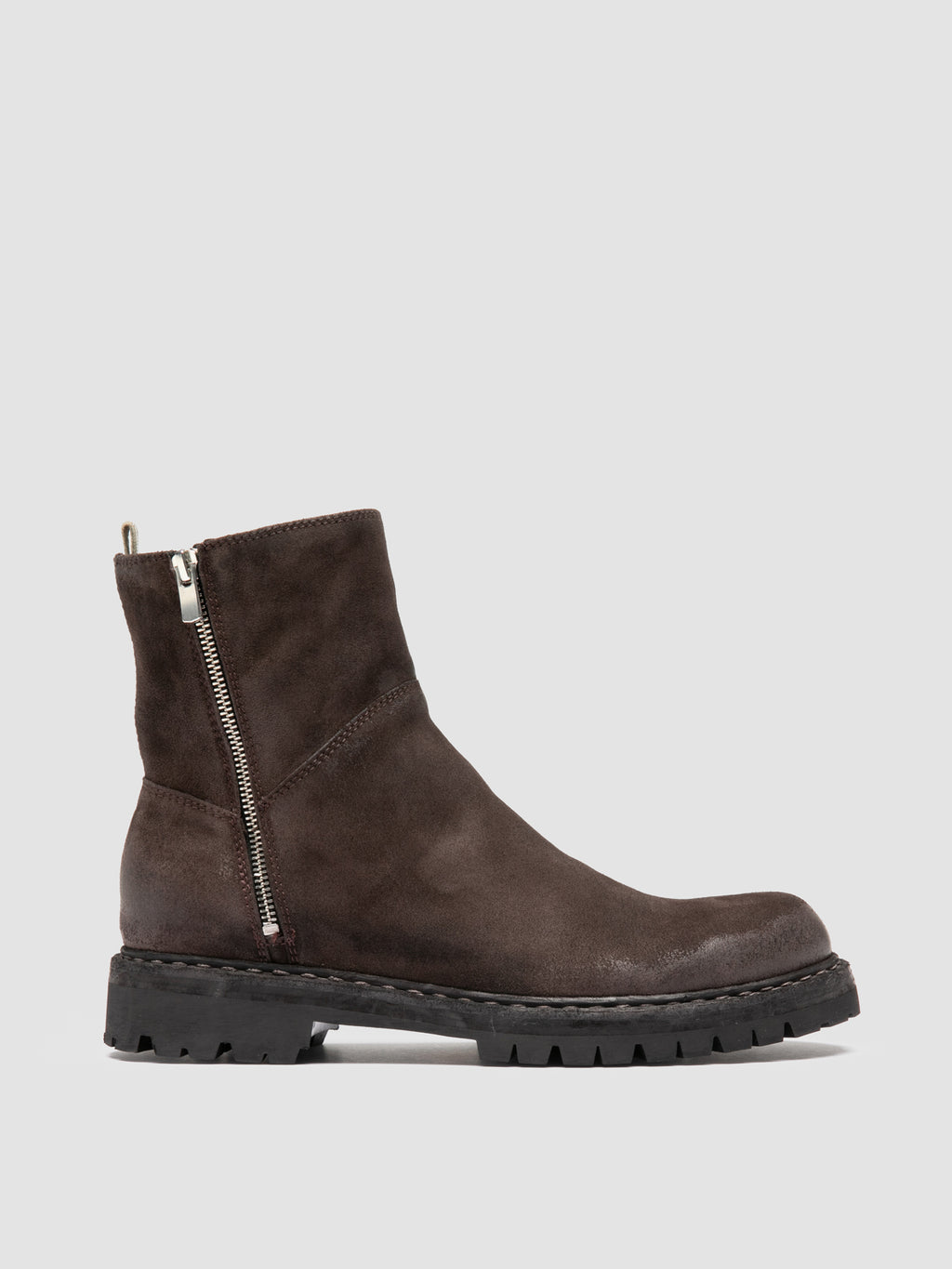 BULLA DD LUG 118 - Brown Suede Zip Boots - image 1,side view