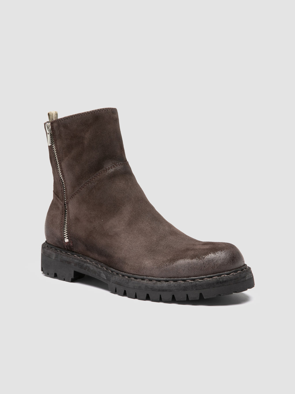 BULLA DD LUG 118 - Brown Suede Zip Boots - image 3,side view
