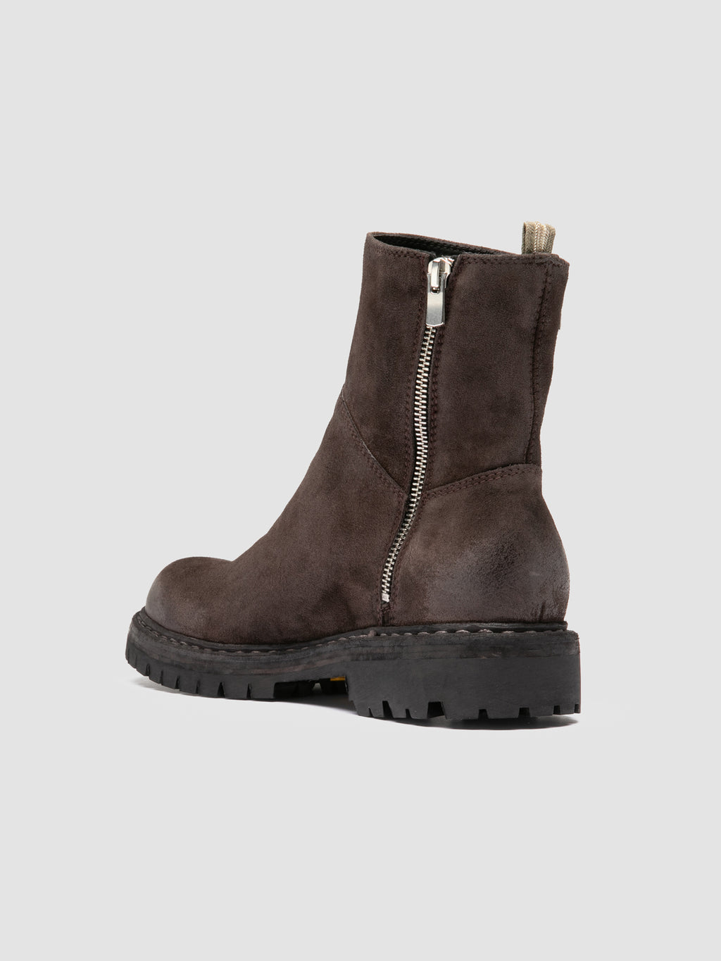BULLA DD LUG 118 - Brown Suede Zip Boots - image 4,side view
