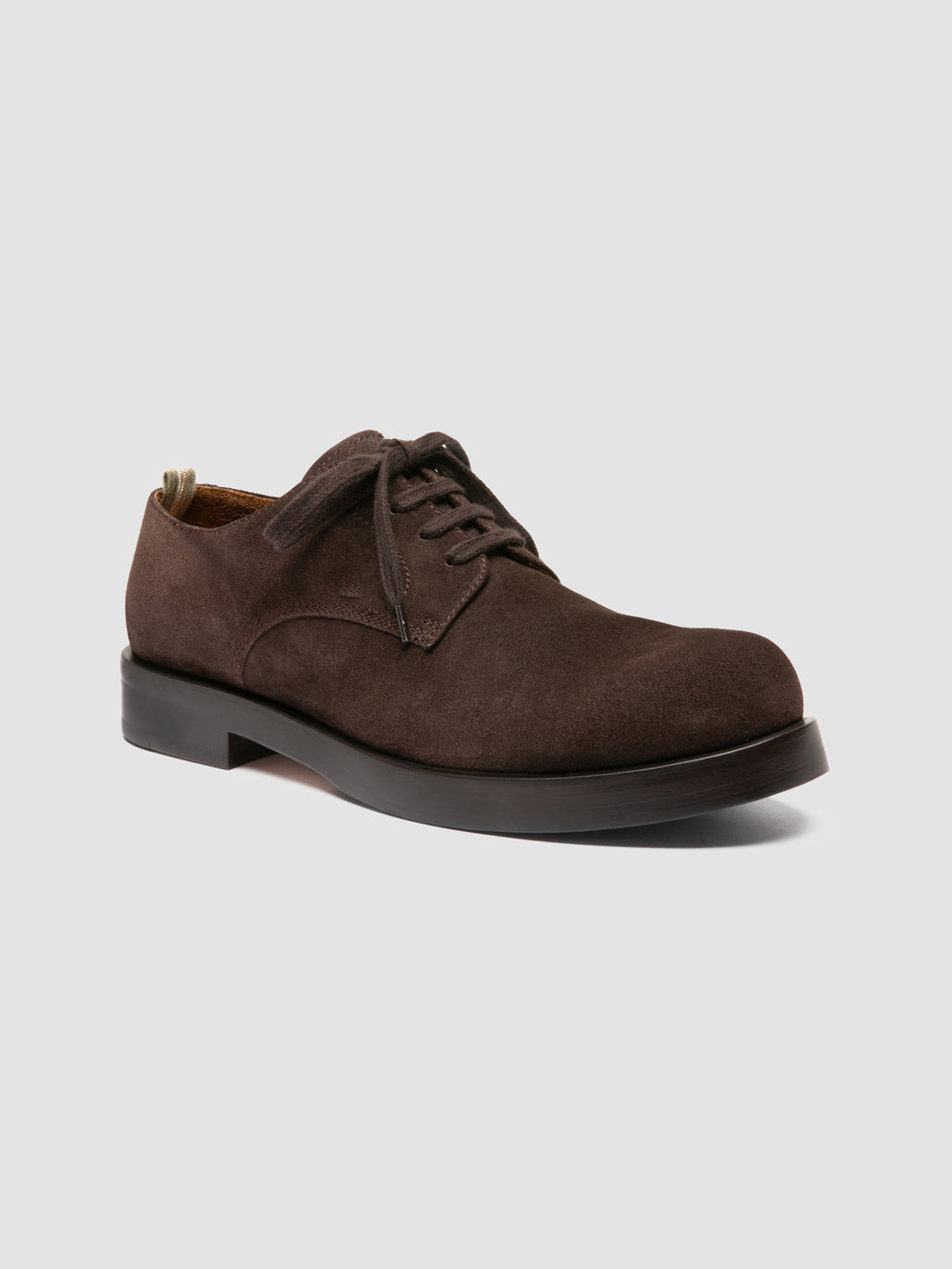 BULLA 001 - Brown Suede Derby Shoes - image 3,side view