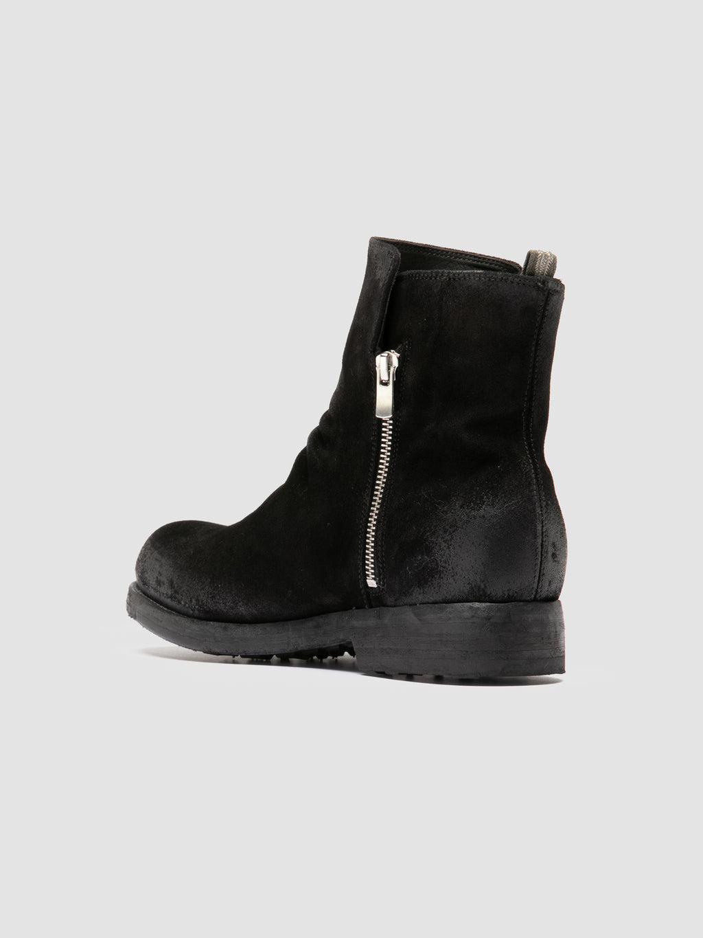 BULLA DD 113 - Black Suede Zipped Boots - image 4,side view