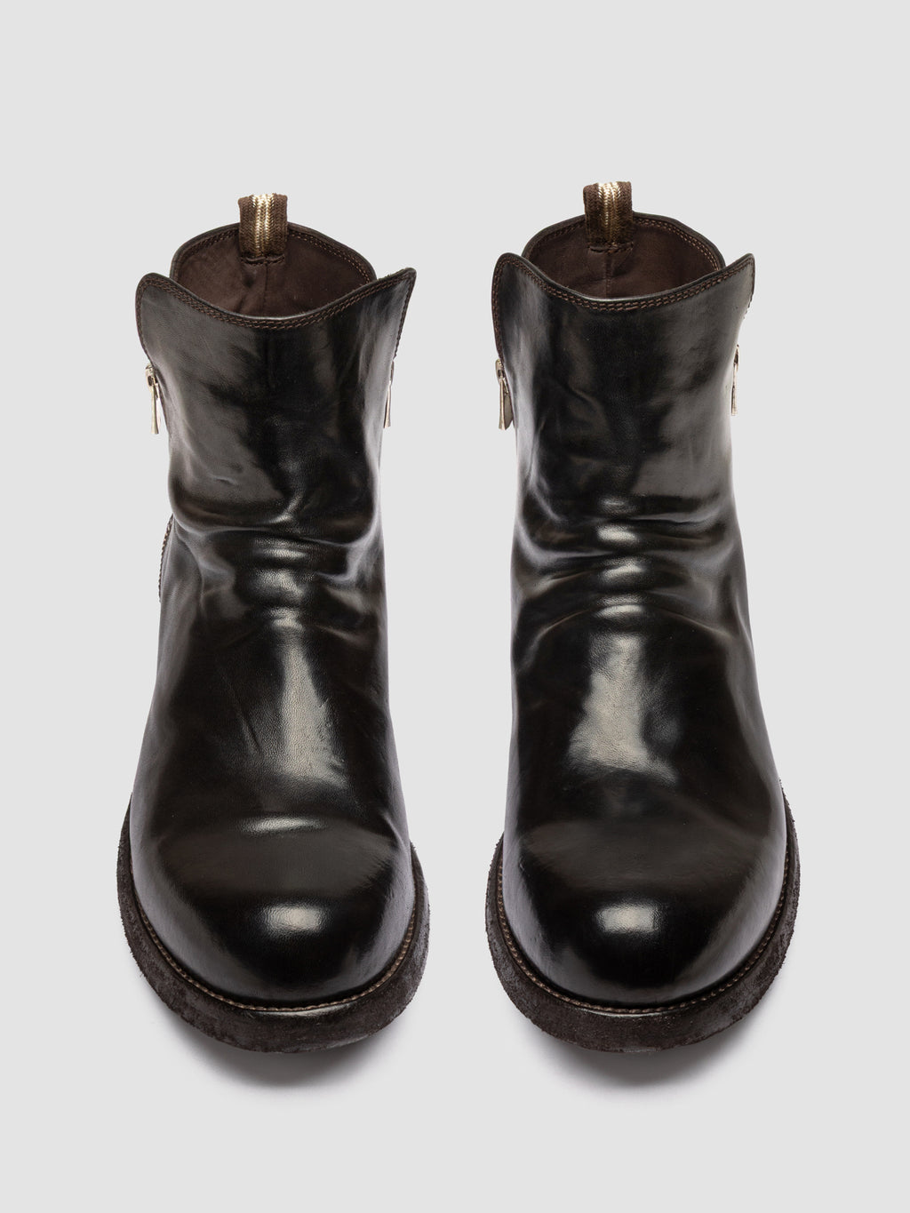 BULLA DD 113 - Braune Lederstiefel mit Reißverschluss - image 2,side view