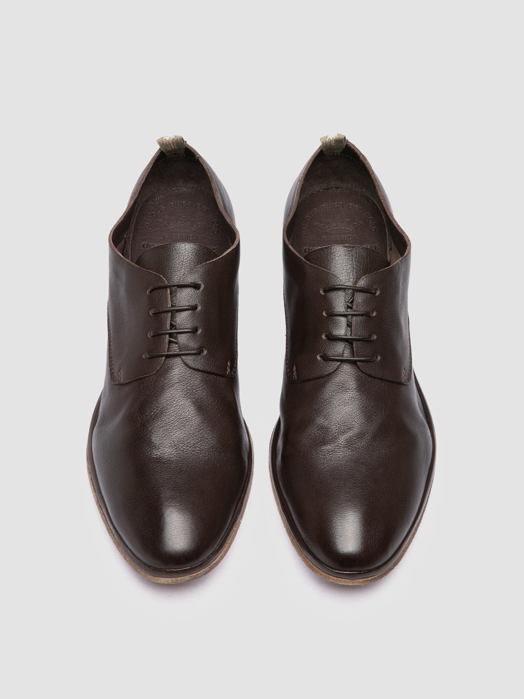 CALIFORNIA 005 - Brown Leather Derby Shoes - image 2,side view