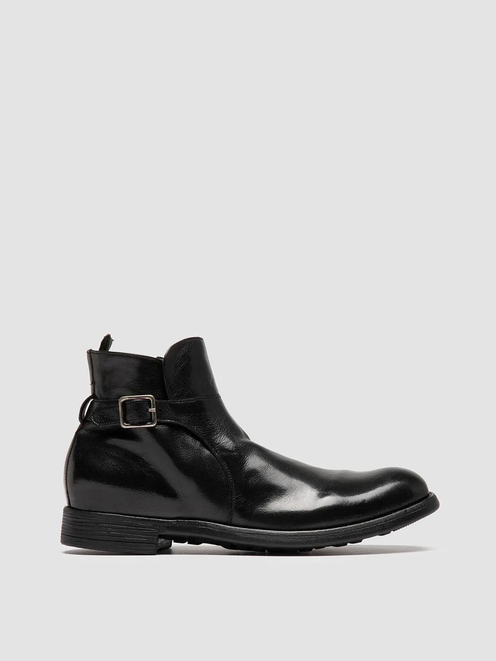 CHRONICLE 068 - Black Leather Zipped Boots - image 1,side view