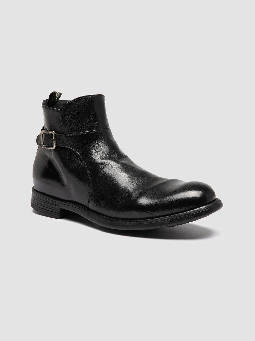 CHRONICLE 068 - Black Leather Zipped Boots - image 3,side view