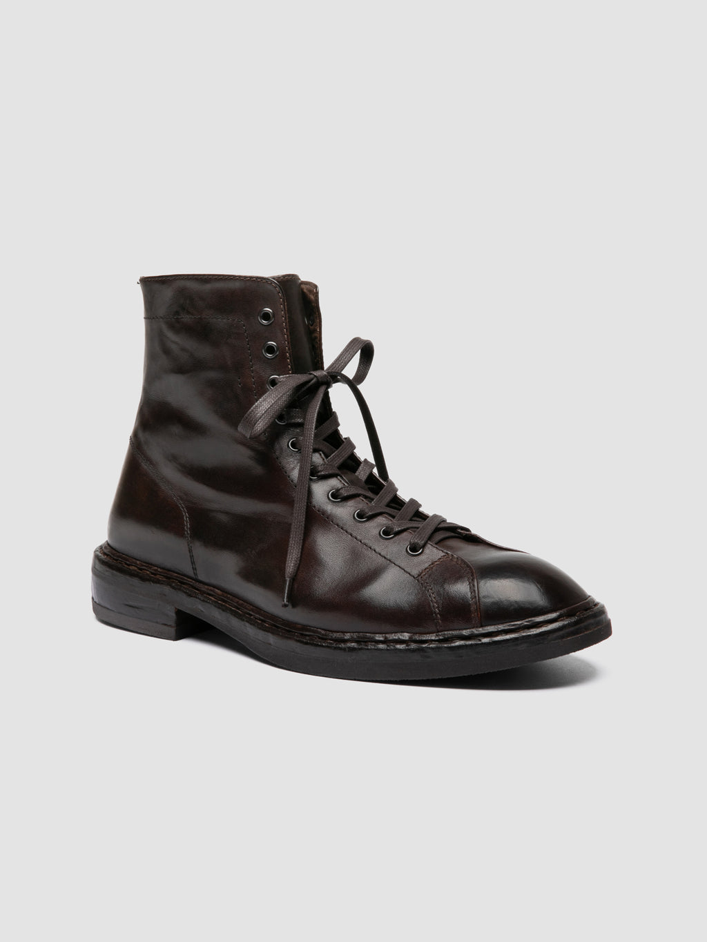 CONCEPT 001 - Brown Leather Zip Boots - image 3,side view