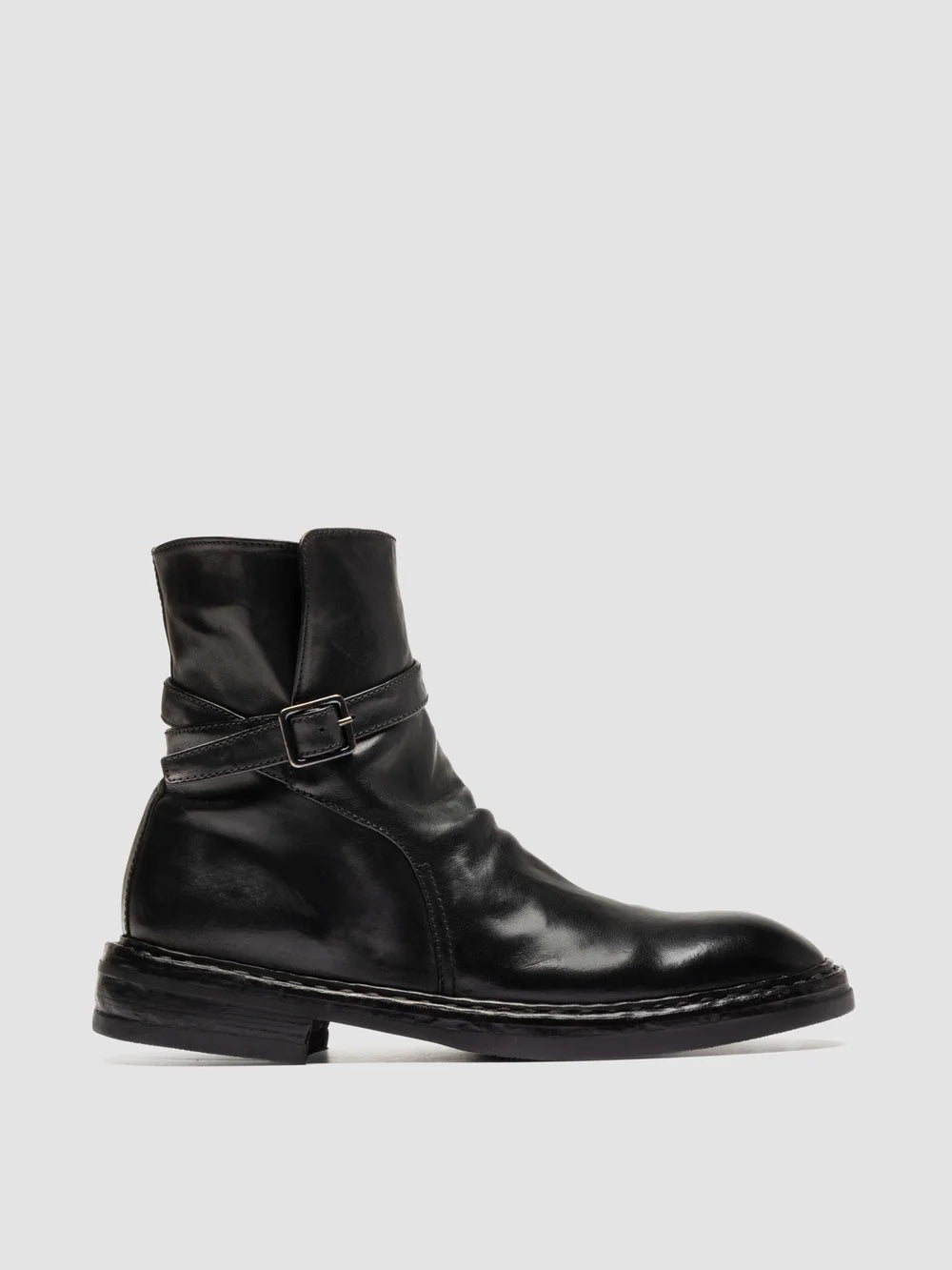 CONCEPT 003 - Black Leather Zip Boots - image 1,side view